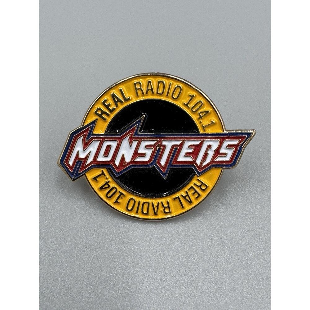 Real Radio 104.1 Monsters In The Morning Talk Show Orlando FL Lapel Pin